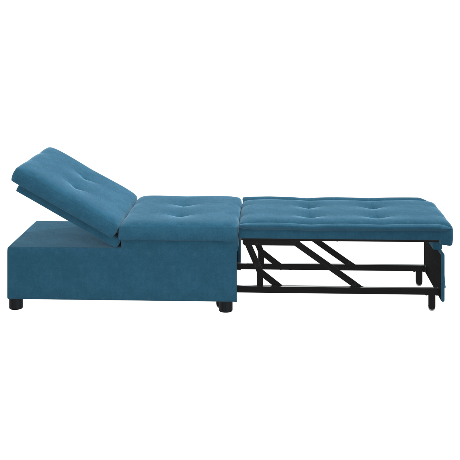 vidaXL Canapea extensibilă albastru 67 x 194 x 38 cm Catifea vidaXL Canapea extensibilă albastru 67 x 194 x 38 cm Catifea