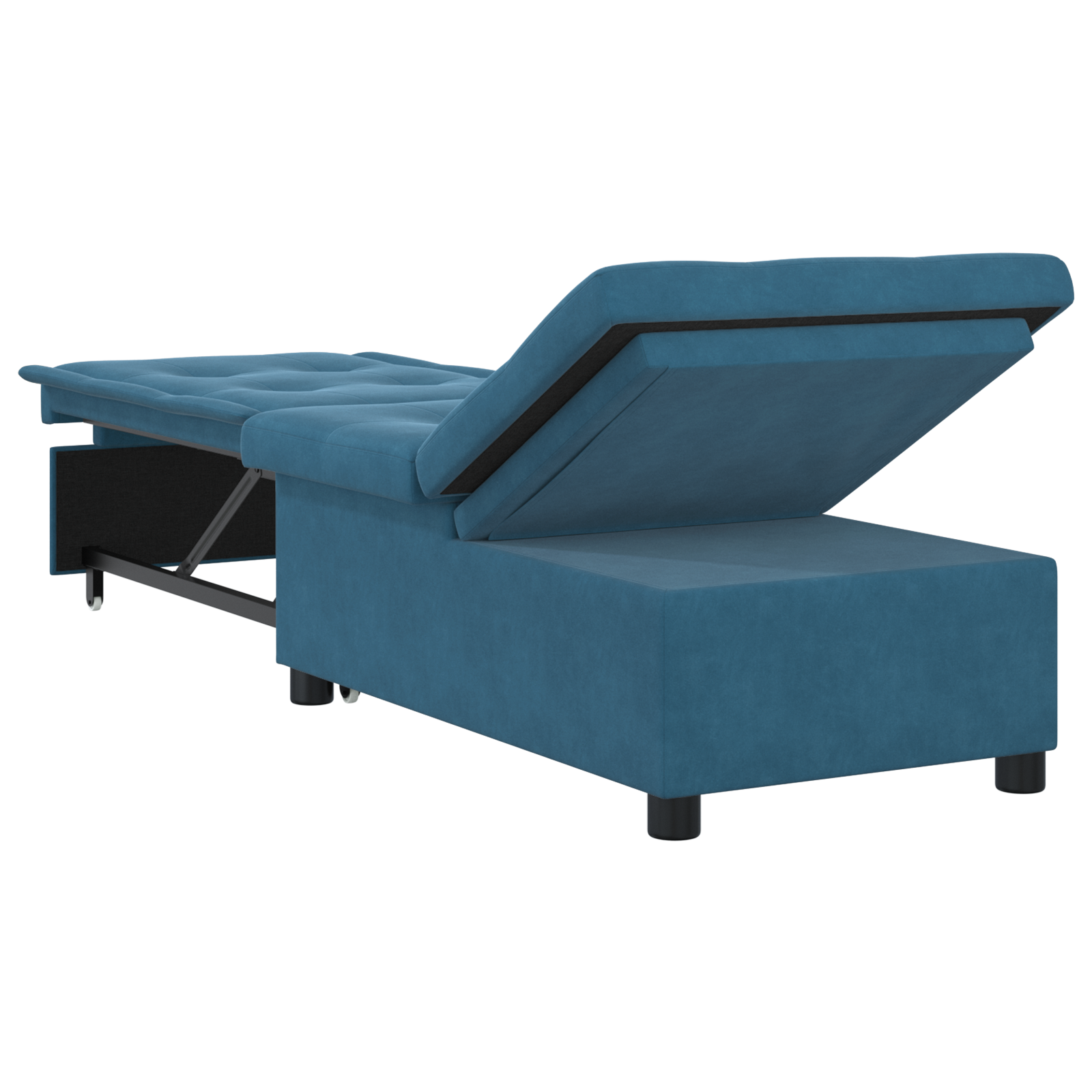 vidaXL Canapea extensibilă albastru 67 x 194 x 38 cm Catifea vidaXL Canapea extensibilă albastru 67 x 194 x 38 cm Catifea