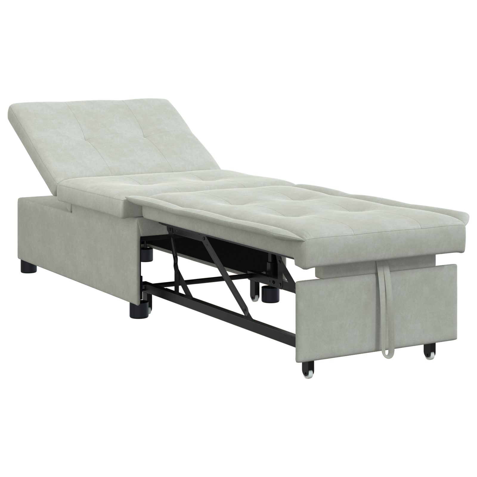 vidaXL Canapea extensibilă Gri deschis 67 x 194 x 38 cm Catifea
