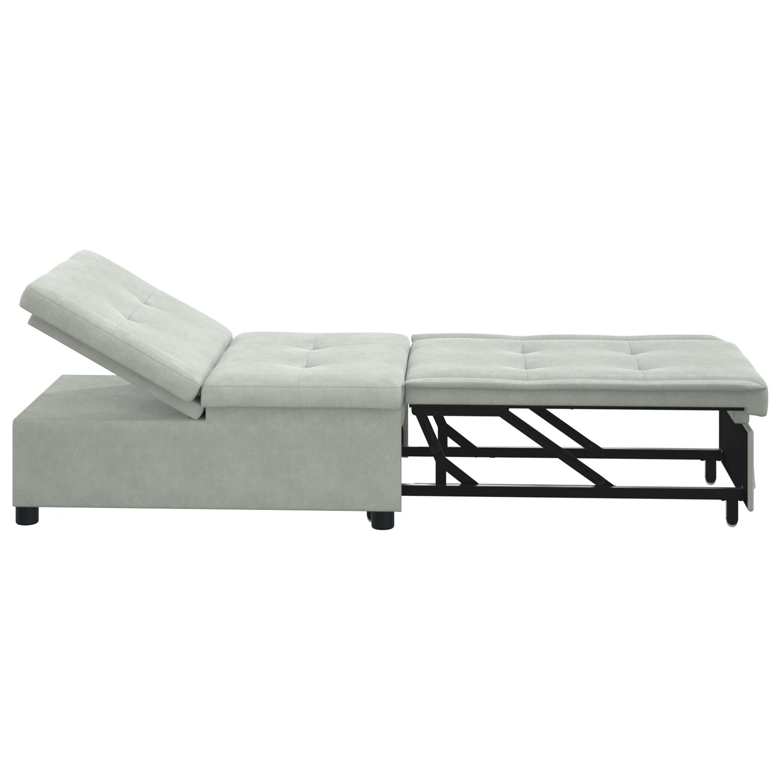 vidaXL Canapea extensibilă Gri deschis 67 x 194 x 38 cm Catifea
