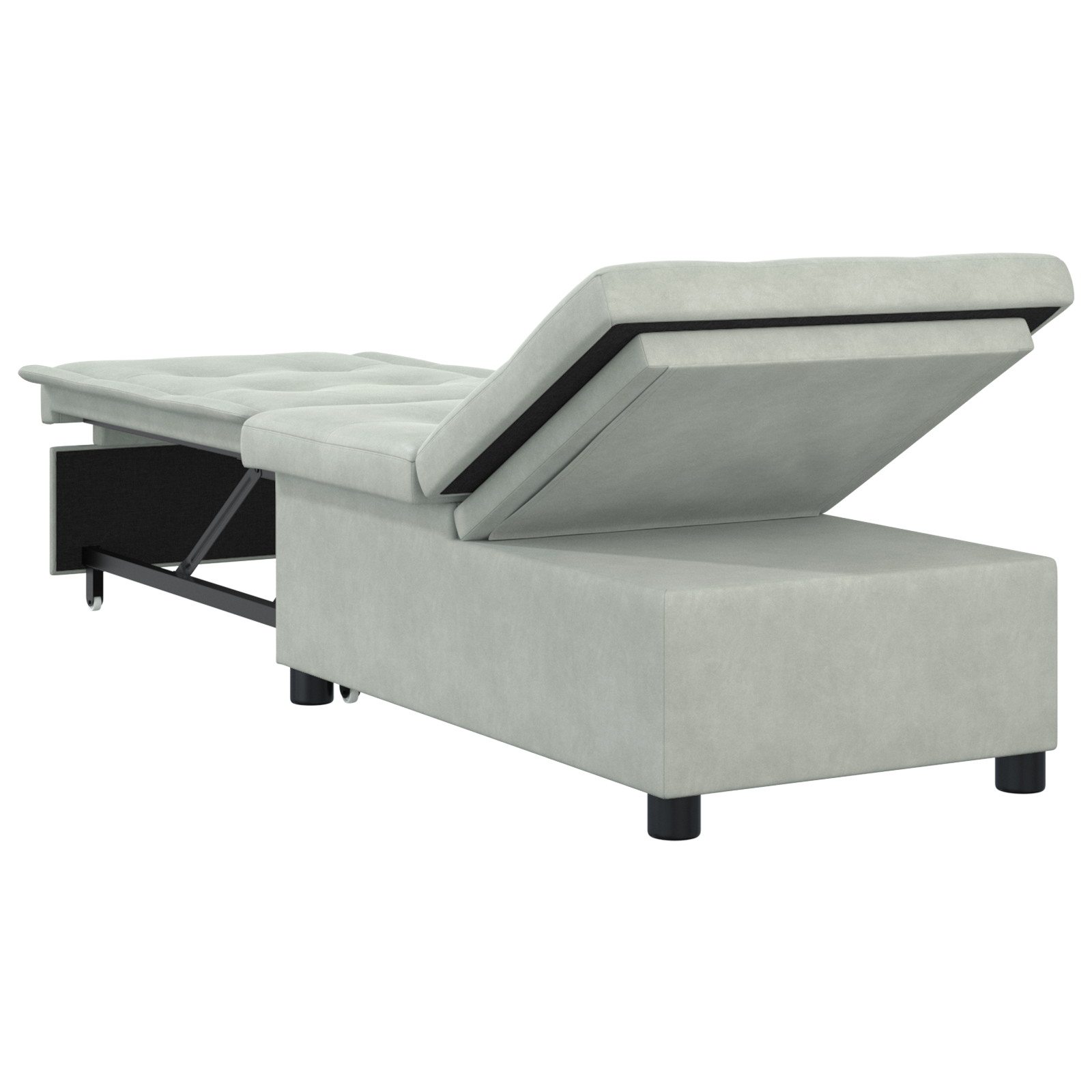 vidaXL Canapea extensibilă Gri deschis 67 x 194 x 38 cm Catifea