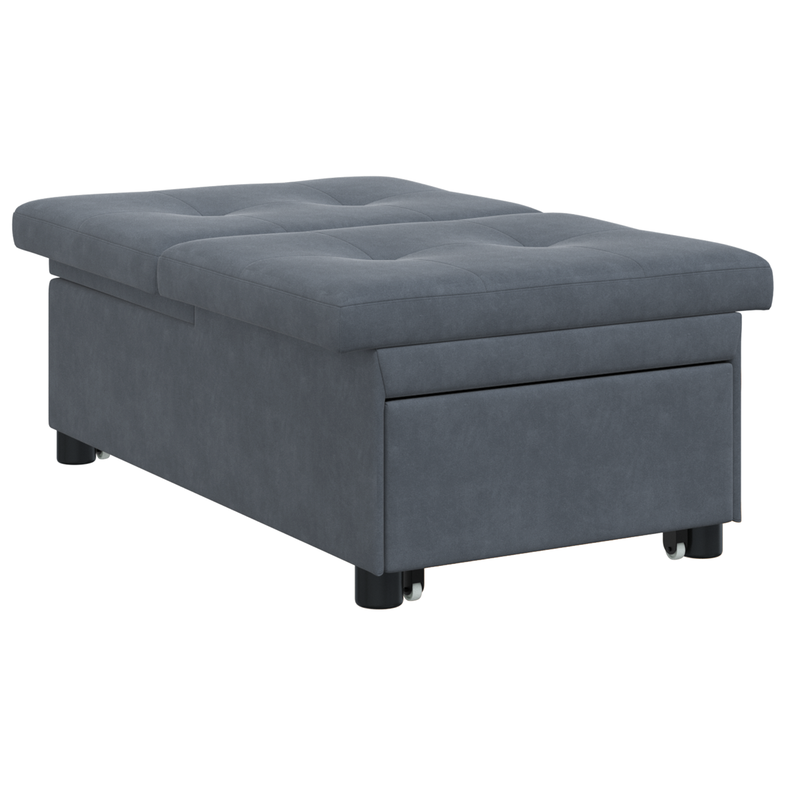 vidaXL Canapea extensibilă Gri închis 67 x 194 x 38 cm Catifea