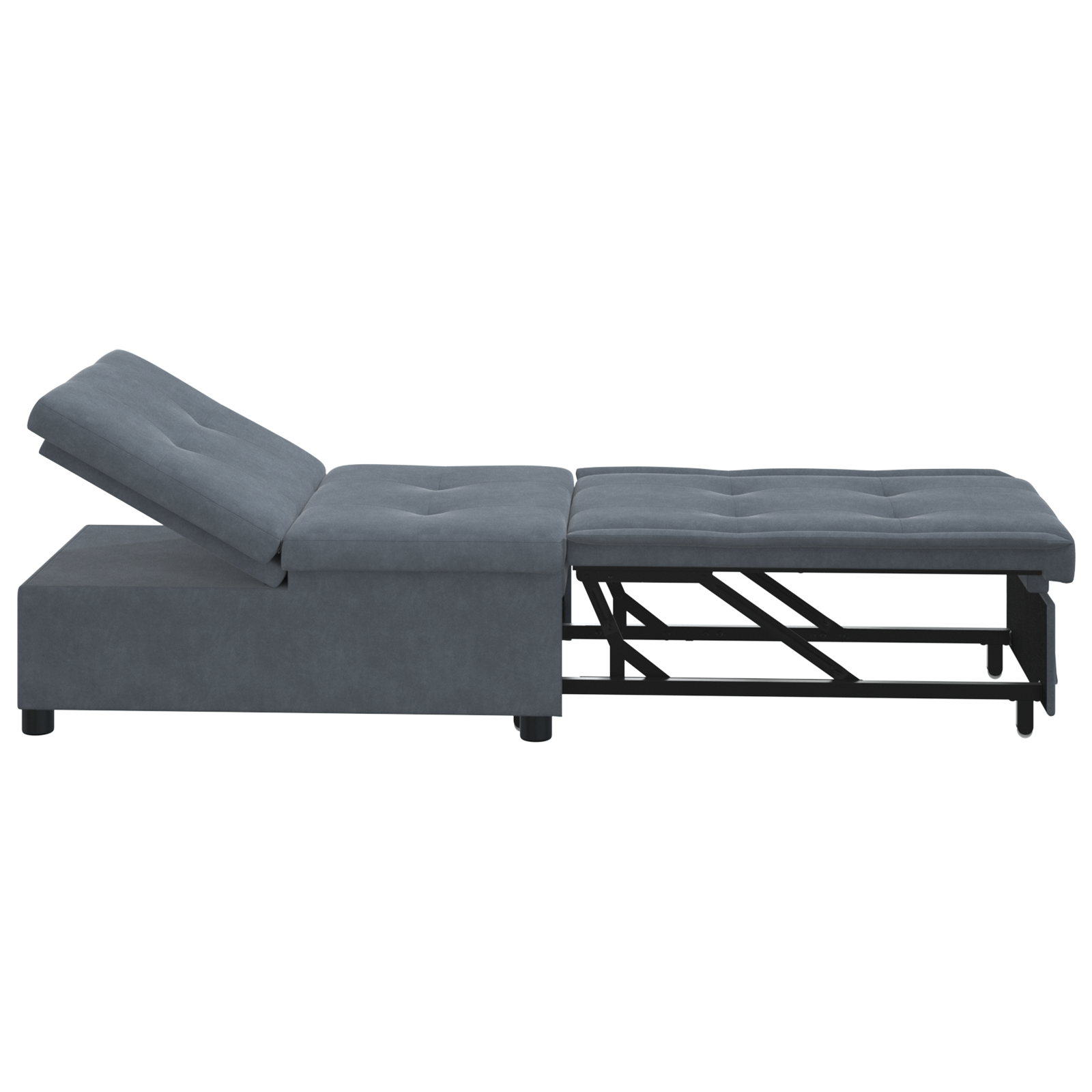 vidaXL Canapea extensibilă Gri închis 67 x 194 x 38 cm Catifea