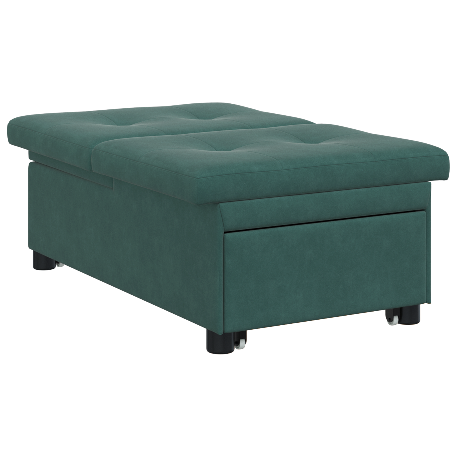 vidaXL Canapea extensibilă Verde închis 67 x 194 x 38 cm Catifea