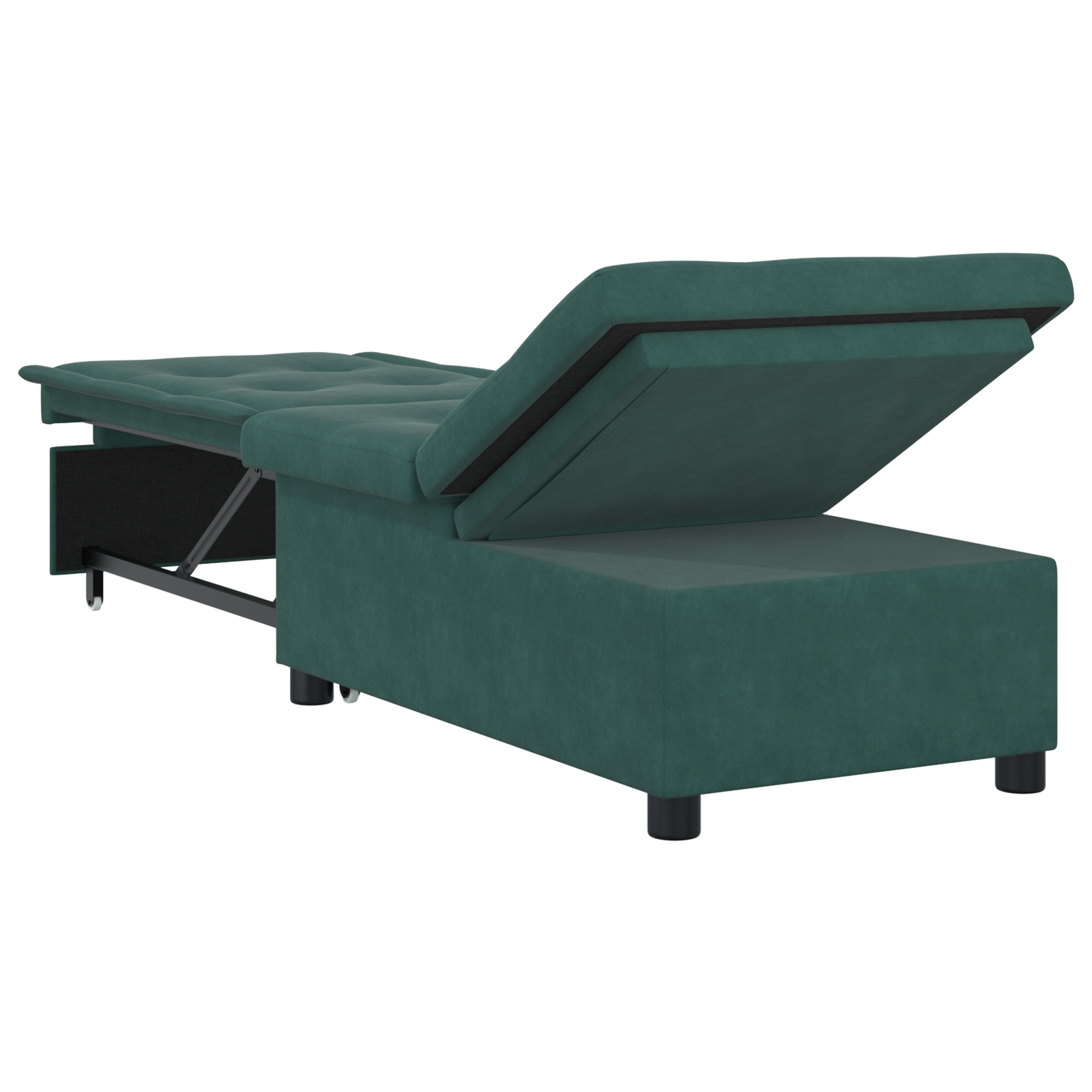 vidaXL Canapea extensibilă Verde închis 67 x 194 x 38 cm Catifea