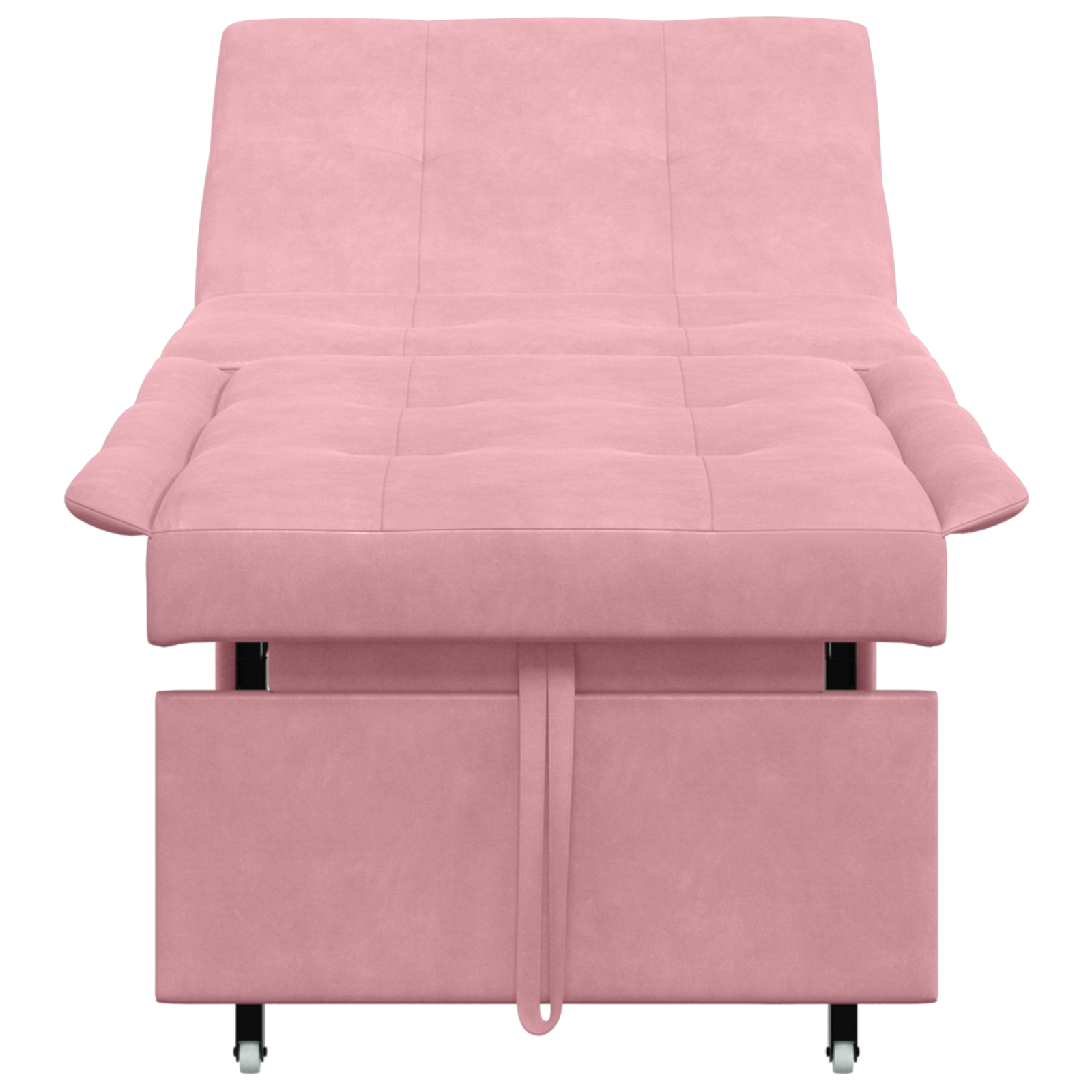vidaXL Canapea 3 în 1 cu design extensibil din catifea roz vidaXL Canapea 3 în 1 cu design extensibil din catifea roz