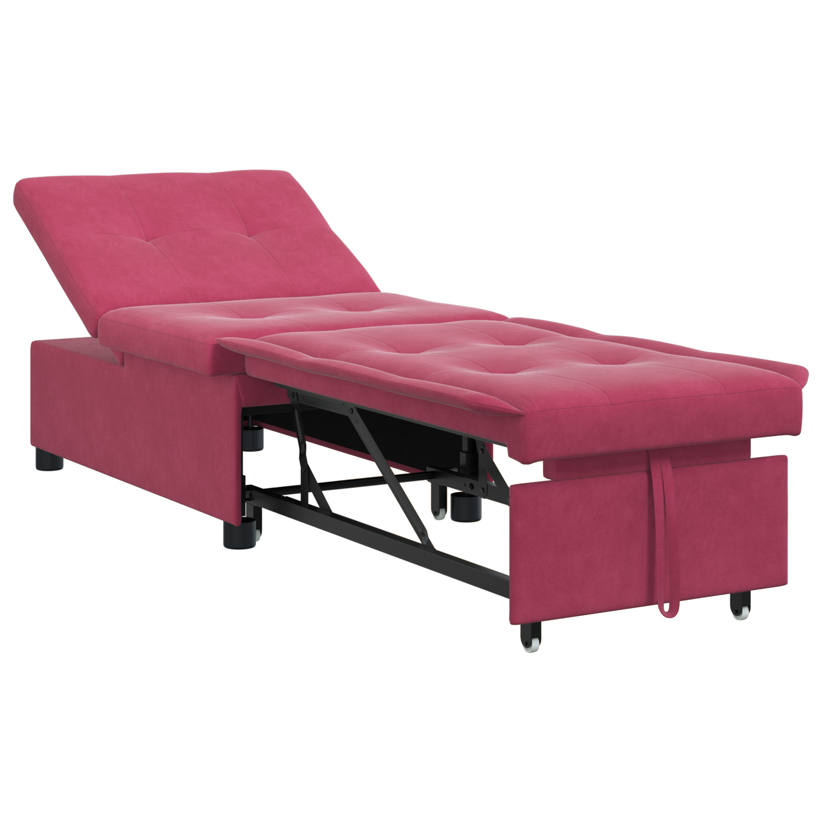 vidaXL Canapea extensibilă bordo 67 x 194 x 38 cm Catifea vidaXL Canapea extensibilă bordo 67 x 194 x 38 cm Catifea