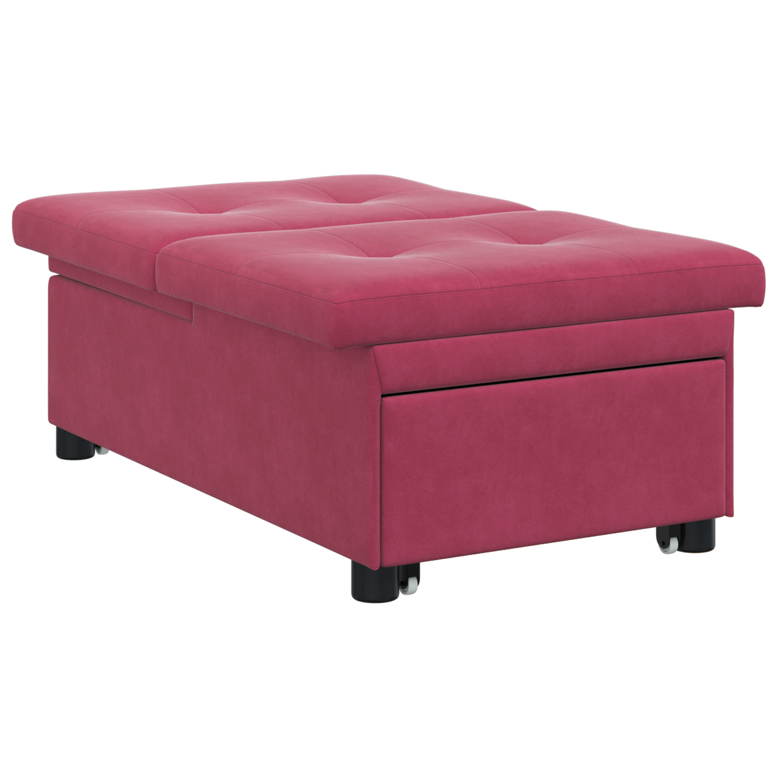 vidaXL Canapea extensibilă bordo 67 x 194 x 38 cm Catifea vidaXL Canapea extensibilă bordo 67 x 194 x 38 cm Catifea