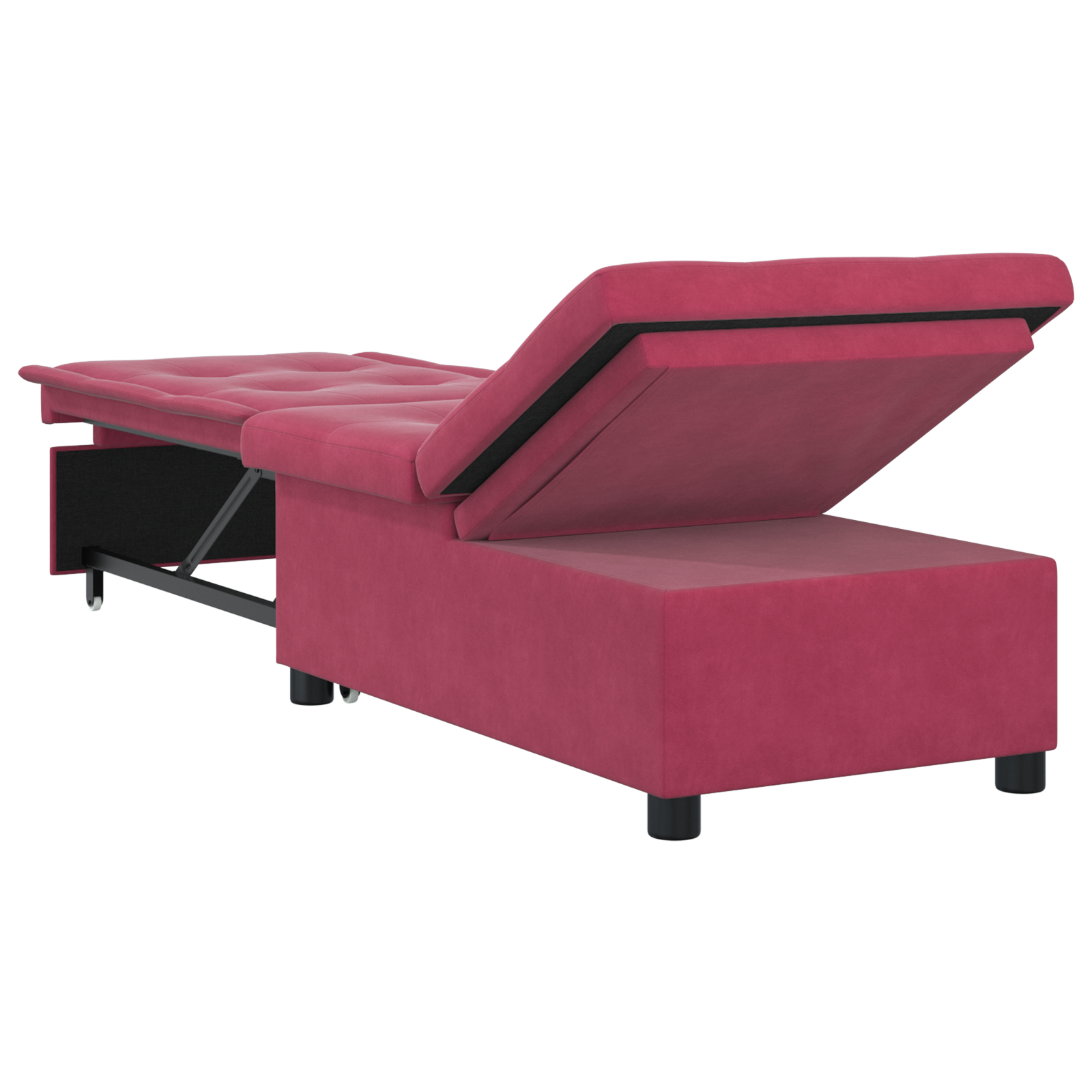 vidaXL Canapea extensibilă bordo 67 x 194 x 38 cm Catifea vidaXL Canapea extensibilă bordo 67 x 194 x 38 cm Catifea