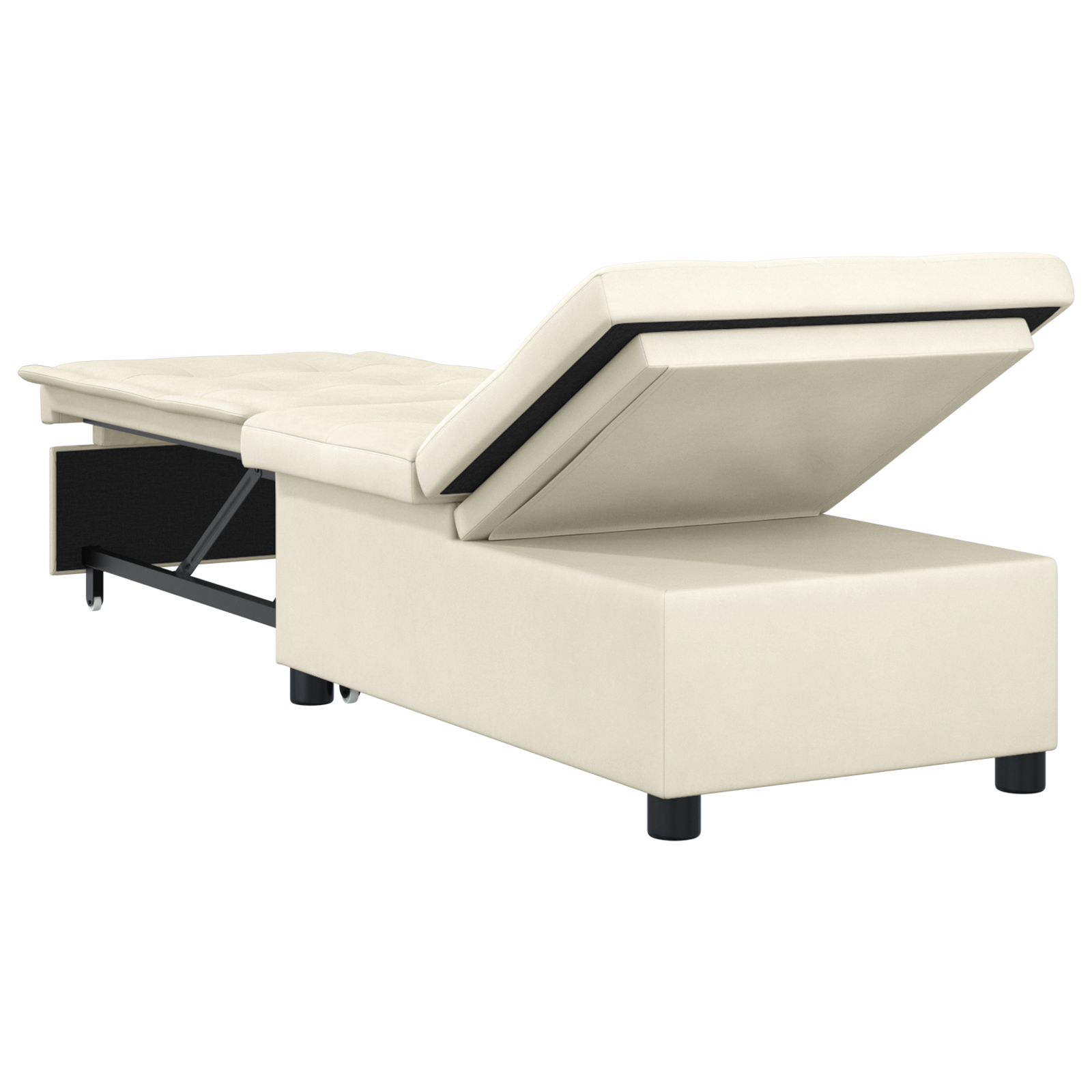 vidaXL Canapea extensibilă Crem 67 x 194 x 38 cm Catifea vidaXL Canapea extensibilă Crem 67 x 194 x 38 cm Catifea
