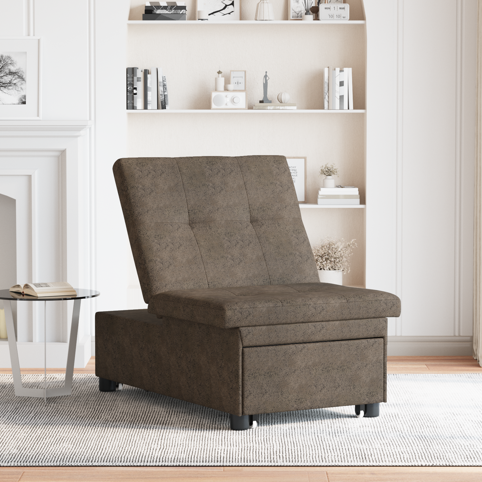 vidaXL Canapea extensibilă Verde militar 67 x 194 x 38 cm vidaXL Canapea extensibilă Verde militar 67 x 194 x 38 cm