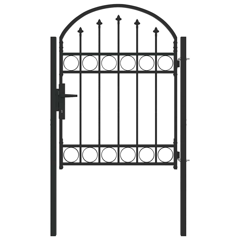 vidaXL Poartă de gard Gri 100 x 125 cm Oțel vopsit în pulbere vidaXL Poartă de gard Gri 100 x 125 cm Oțel vopsit în pulbere