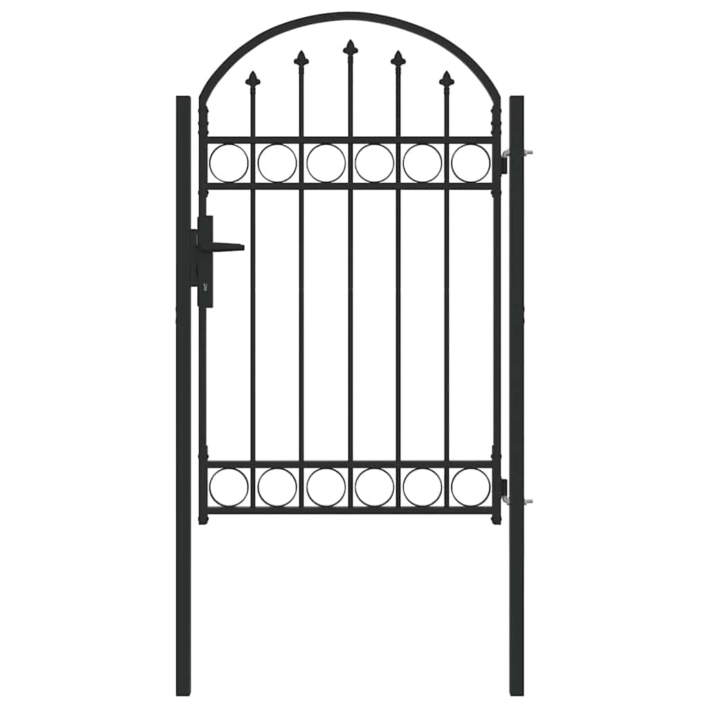 vidaXL Poartă de gard Gri 100 x 150 cm Oțel vopsit în pulbere vidaXL Poartă de gard Gri 100 x 150 cm Oțel vopsit în pulbere