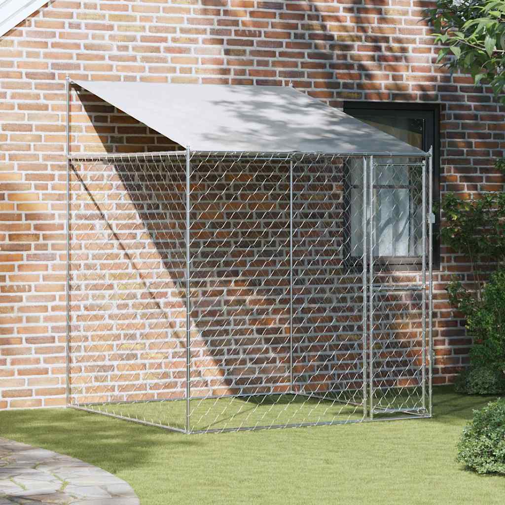 vidaXL Cușcă pentru câine 200 x 200 x 258 cm Oțel și PE