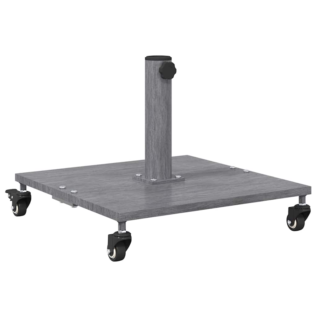 vidaXL Bază pentru umbrelă Aspect Lemn Gri Închis 45 x 45 x 31,5 cm