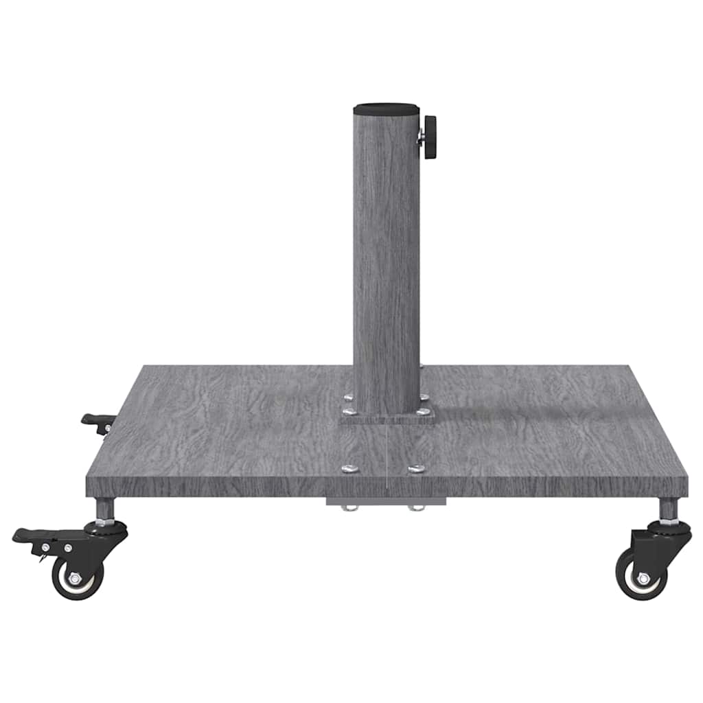 vidaXL Bază pentru umbrelă Aspect Lemn Gri Închis 45 x 45 x 31,5 cm