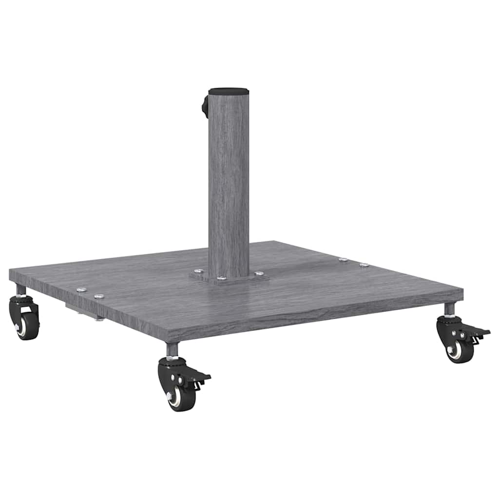 vidaXL Bază pentru umbrelă Aspect Lemn Gri Închis 45 x 45 x 31,5 cm