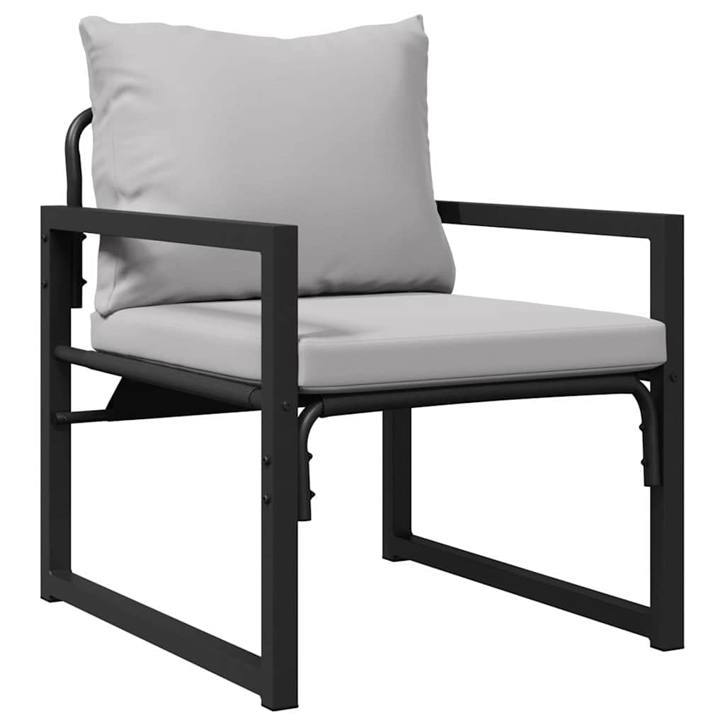 vidaXL Set de canapele pentru grădină 4 pcs Negru 61 x 72.5 x 71 cm
