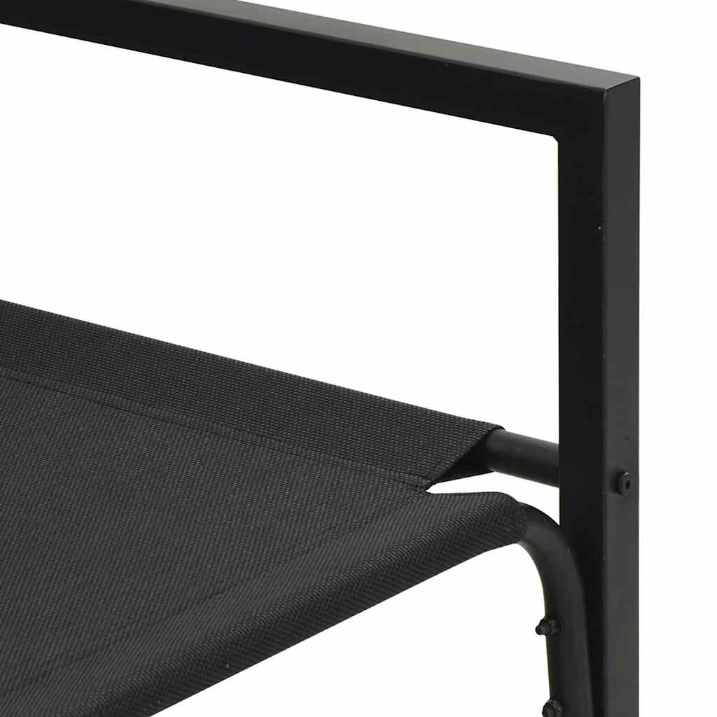 vidaXL Mobilier de grădină cu pernă Negru 180 x 72.5 x 71 cm Oțel