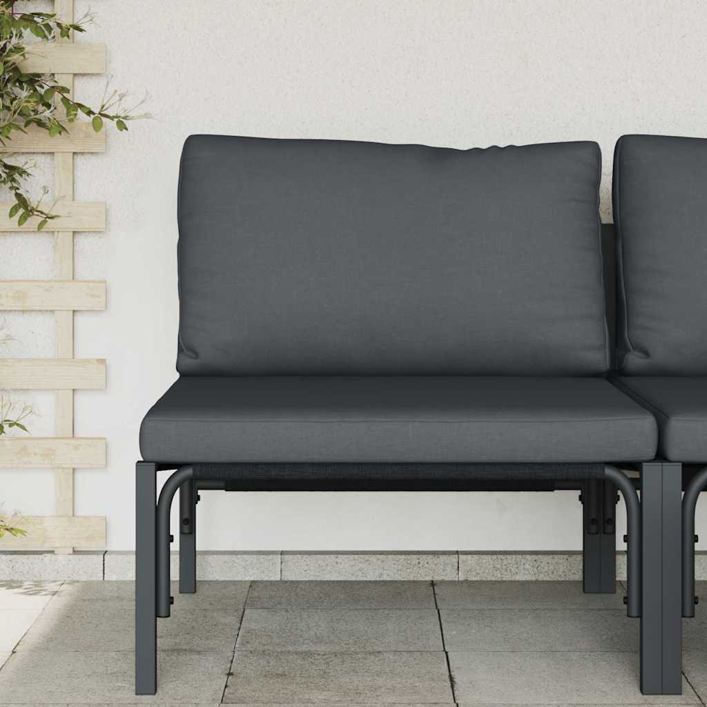 vidaXL Mobilier pentru Exterior cu pernă cu pernă Antracit Oțel vidaXL Mobilier pentru Exterior cu pernă cu pernă Antracit Oțel