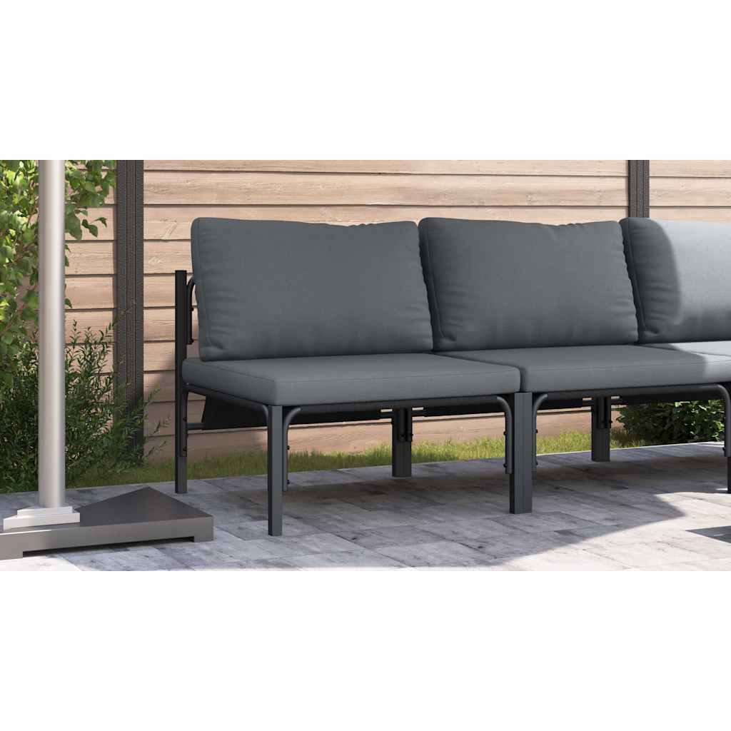 vidaXL Mobilier pentru Exterior cu pernă cu pernă Antracit Oțel vidaXL Mobilier pentru Exterior cu pernă cu pernă Antracit Oțel