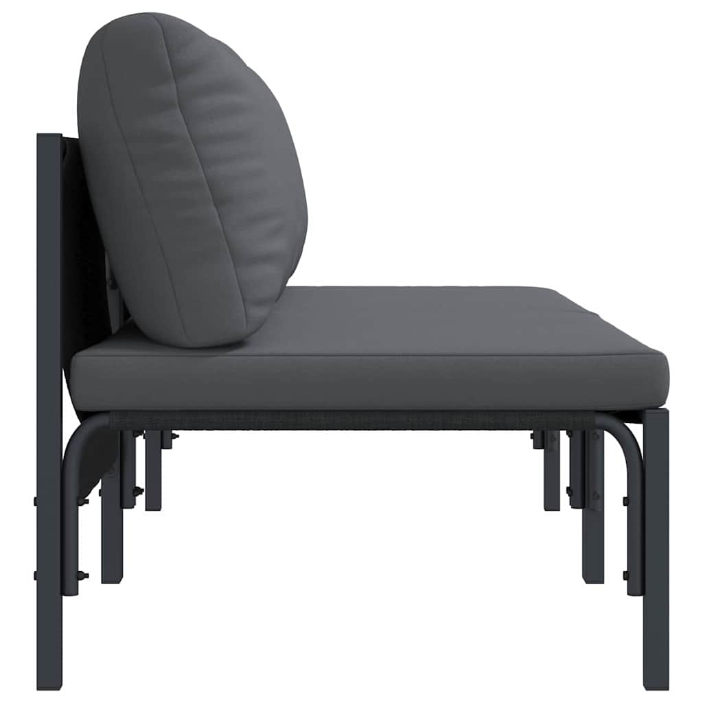vidaXL Mobilier pentru Exterior cu pernă cu pernă 2 pcs Antracit Oțel vidaXL Mobilier pentru Exterior cu pernă cu pernă 2 pcs Antracit Oțel