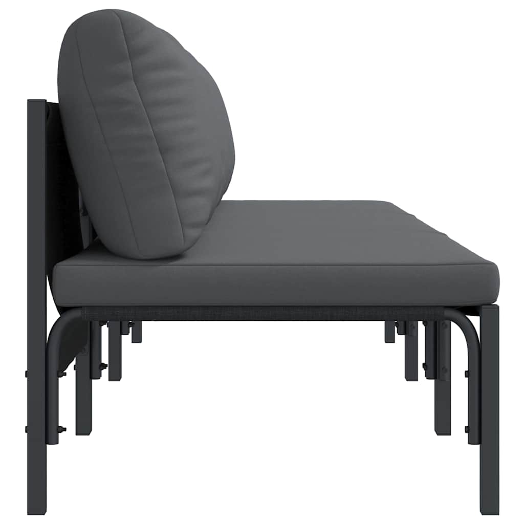 vidaXL Mobilier pentru Exterior cu pernă cu pernă 3 pcs Antracit Oțel vidaXL Mobilier pentru Exterior cu pernă cu pernă 3 pcs Antracit Oțel