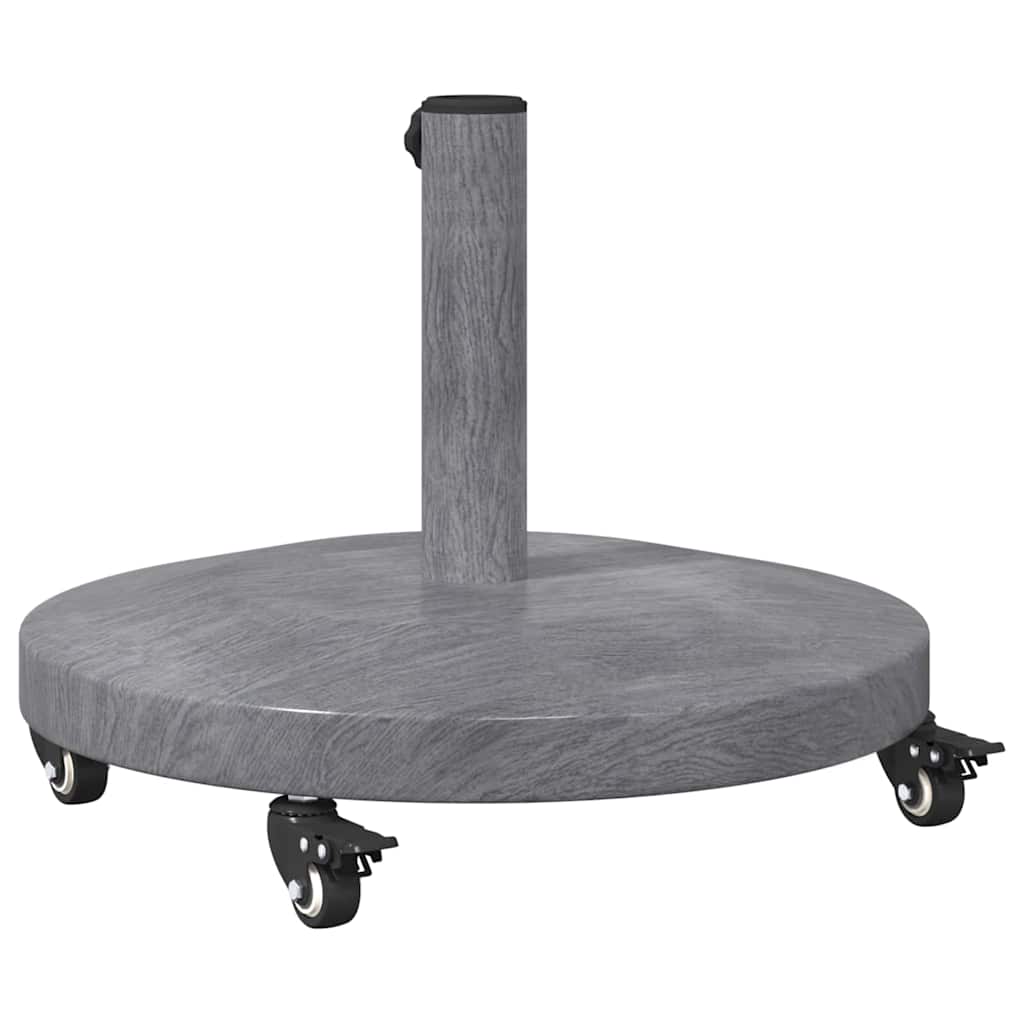 vidaXL Bază pentru umbrelă Aspect de lemn gri închis 48 x 48 x 32 cm