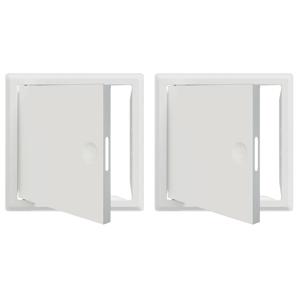 vidaXL Panou de Acces 2 pcs Alb 20 x 20 cm oțel vidaXL Panou de Acces 2 pcs Alb 20 x 20 cm oțel