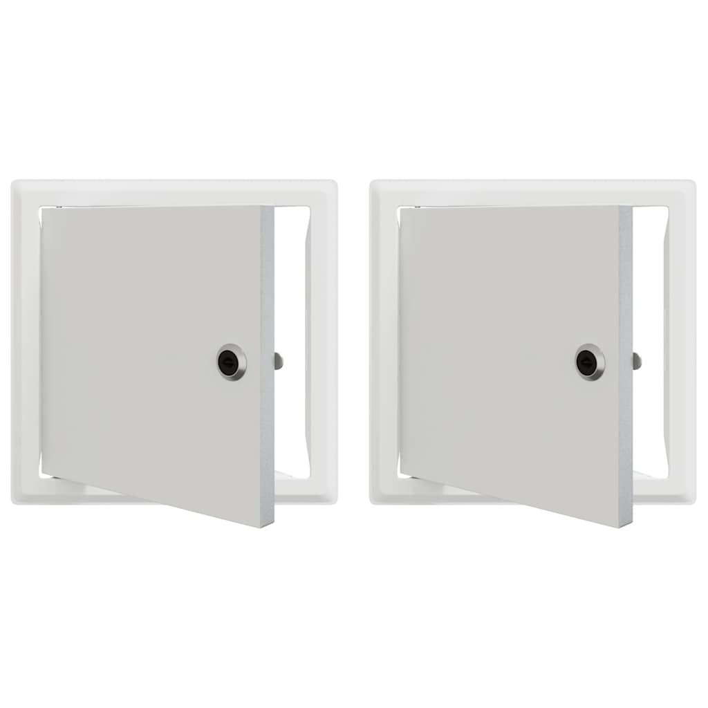 vidaXL Panou de Acces 2 pcs Alb 20 x 20 cm Oţel vidaXL Panou de Acces 2 pcs Alb 20 x 20 cm Oţel