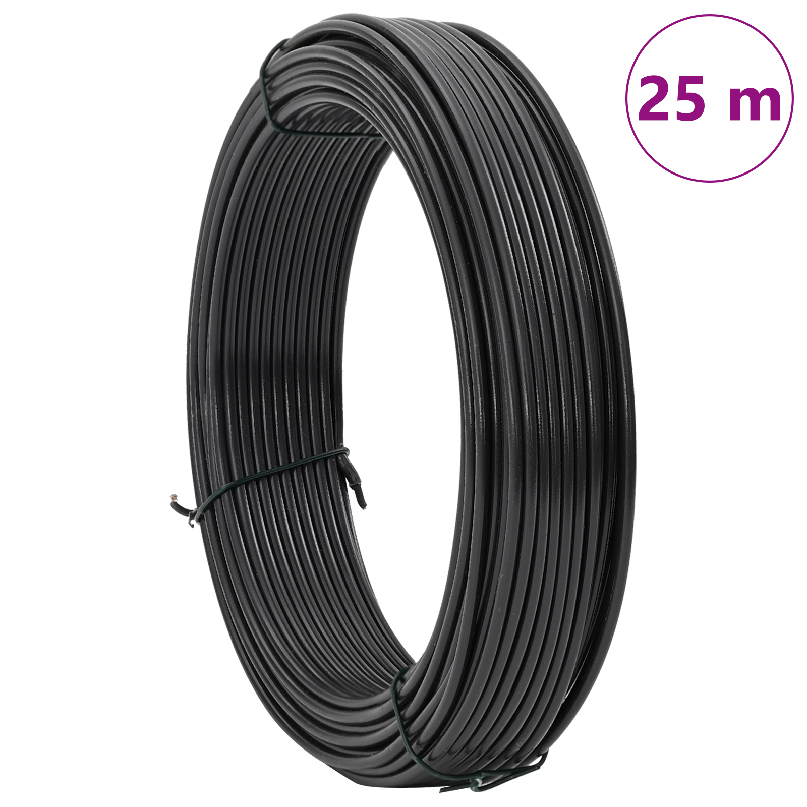 vidaXL Sârmă de legare pentru gard Antracit 25 m otel acoperit cu PVC vidaXL Sârmă de legare pentru gard Antracit 25 m otel acoperit cu PVC