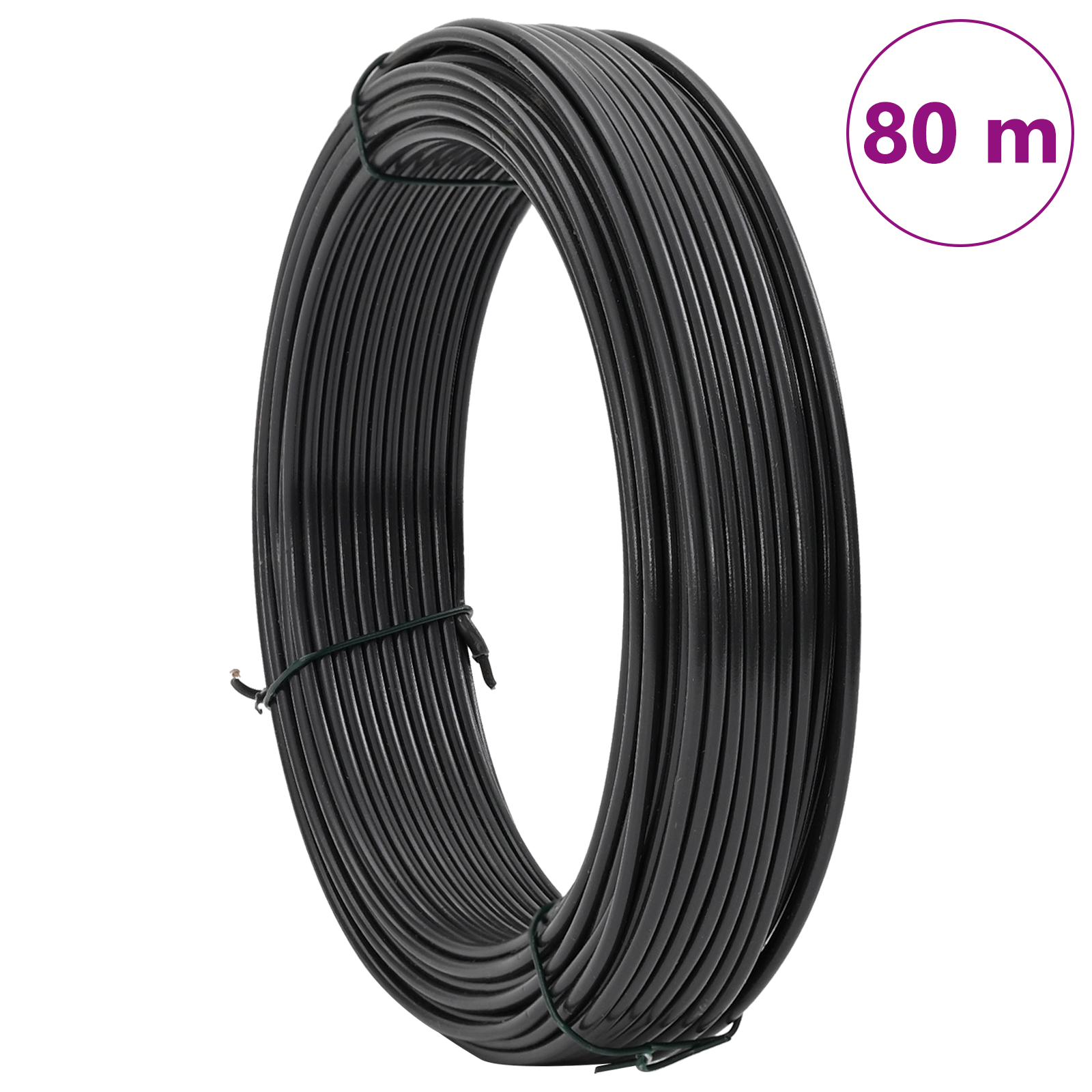 vidaXL Sârmă de legare pentru gard Antracit 80 m otel acoperit cu PVC vidaXL Sârmă de legare pentru gard Antracit 80 m otel acoperit cu PVC