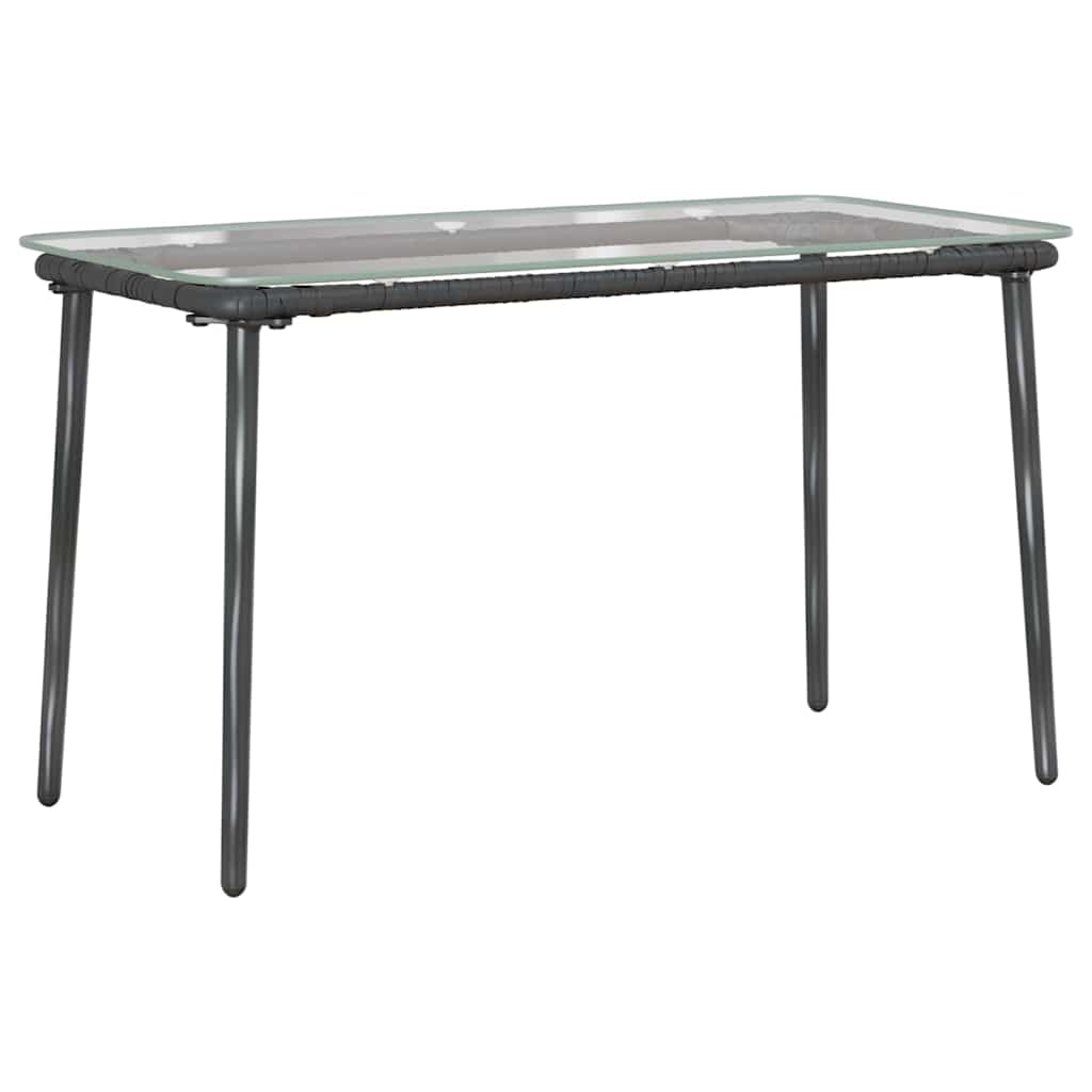 vidaXL Masă de Grădină Negru 80 x 40 x 45.5 cm Rattan poli vidaXL Masă de Grădină Negru 80 x 40 x 45.5 cm Rattan poli