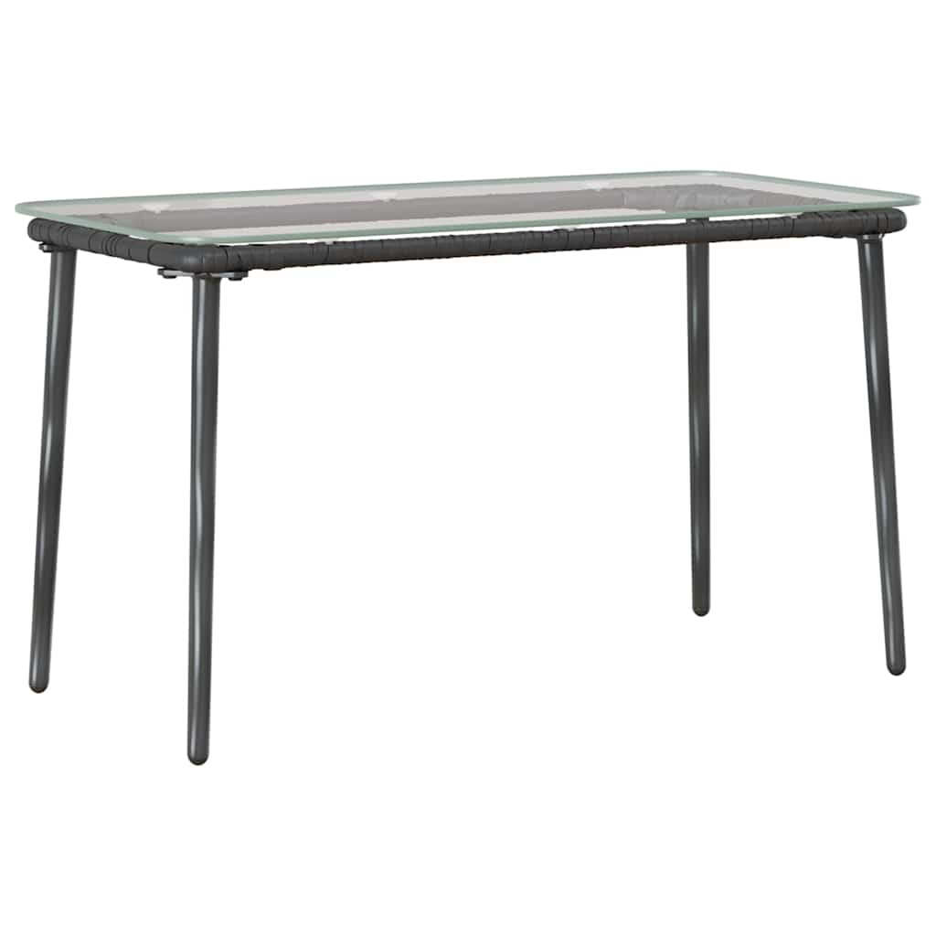 vidaXL Masă de Grădină Negru 80 x 40 x 45.5 cm Rattan poli vidaXL Masă de Grădină Negru 80 x 40 x 45.5 cm Rattan poli