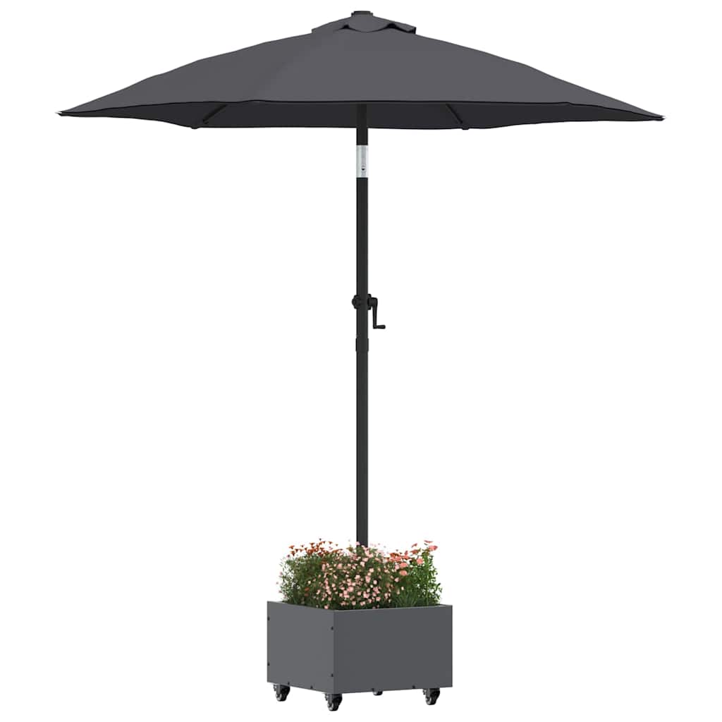 vidaXL Bază pentru umbrelă Manual Antracit 45 x 45 x 45 cm Oțel