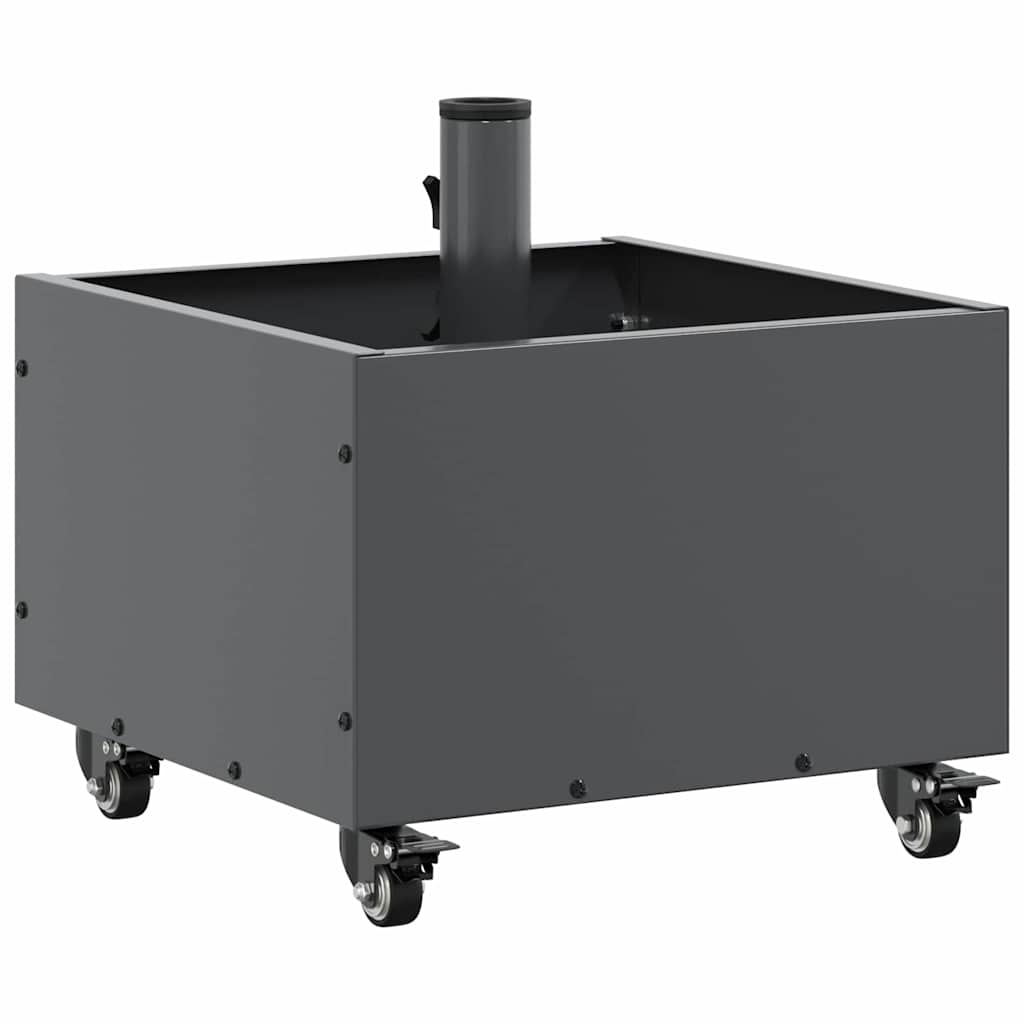 vidaXL Bază pentru umbrelă Manual Antracit 45 x 45 x 45 cm Oțel