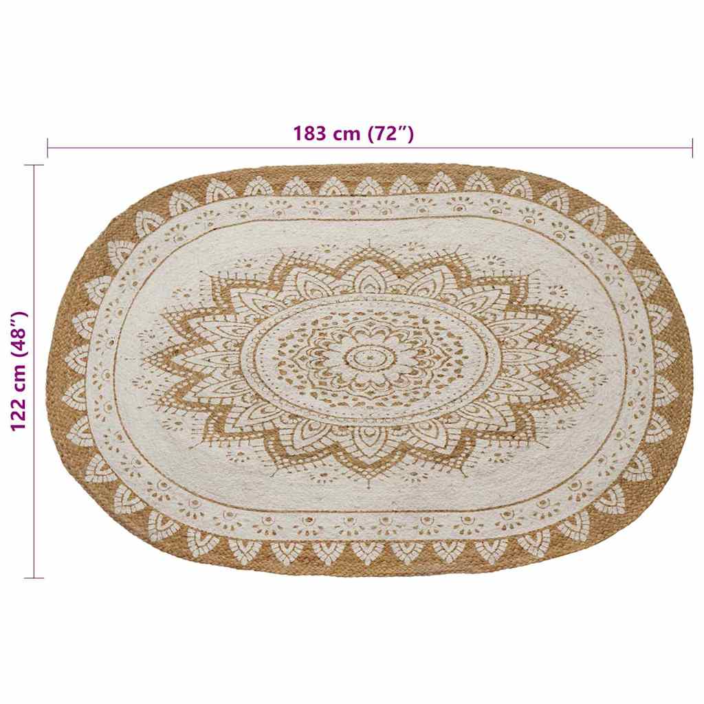 vidaXL Covor Maro 122 x 183 cm Iută