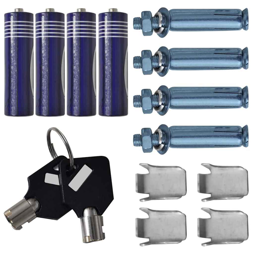 vidaXL Seif digital cu blocare Gri închis 35 x 31 x 50 cm Oțel