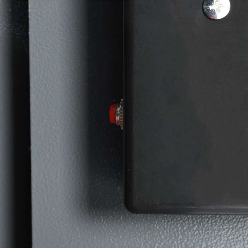 vidaXL Seif digital cu blocare Gri închis 31 x 35 x 50 cm Oțel