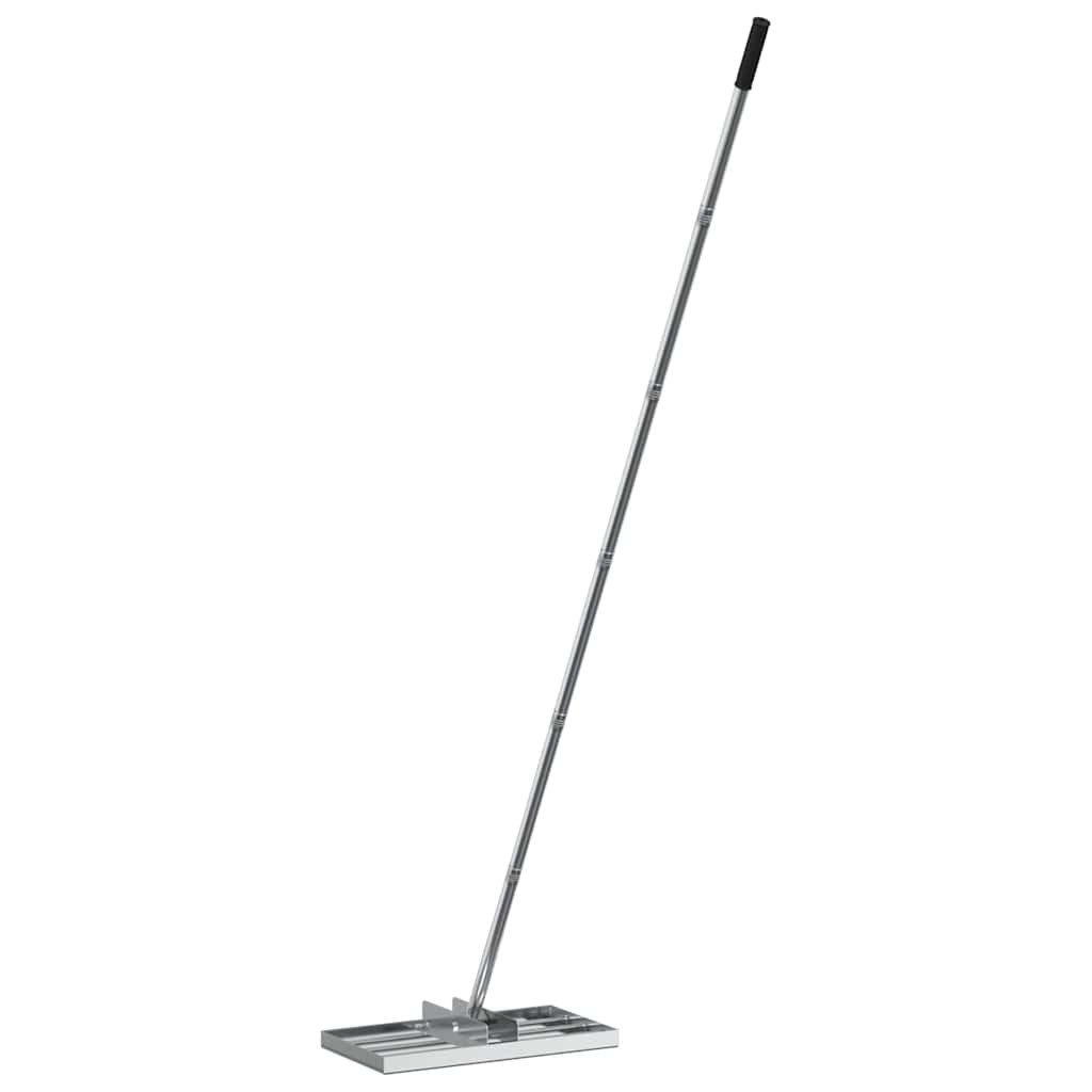 vidaXL Greblă de grădină Argintiu 45 x 25 x 200 cm Oţel inoxidabil