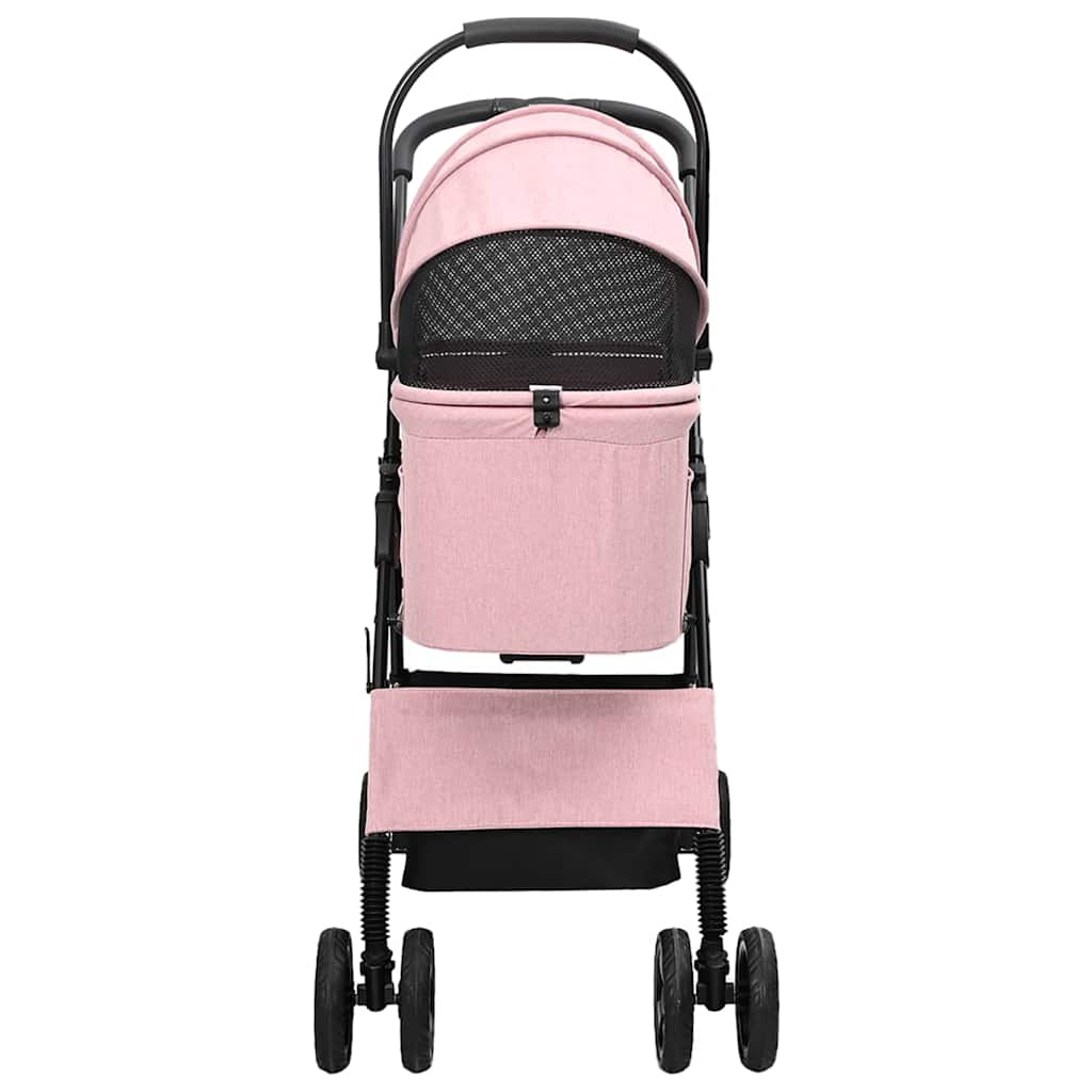 vidaXL Carucior pentru Pisici Pliante Ajustabil Roz 81 x 47 x 99 cm vidaXL Carucior pentru Pisici Pliante Ajustabil Roz 81 x 47 x 99 cm