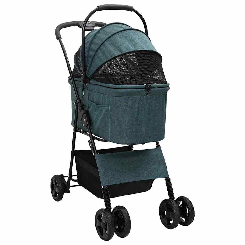 vidaXL Carucior pentru Pisici Pliante Ajustabil Verde 81 x 47 x 99 cm vidaXL Carucior pentru Pisici Pliante Ajustabil Verde 81 x 47 x 99 cm