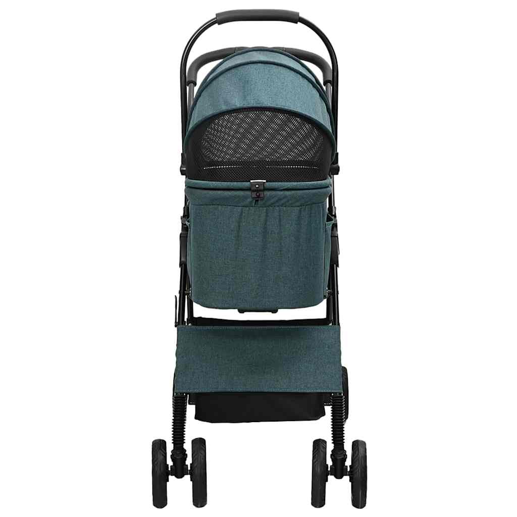 vidaXL Carucior pentru Pisici Pliante Ajustabil Verde 81 x 47 x 99 cm vidaXL Carucior pentru Pisici Pliante Ajustabil Verde 81 x 47 x 99 cm