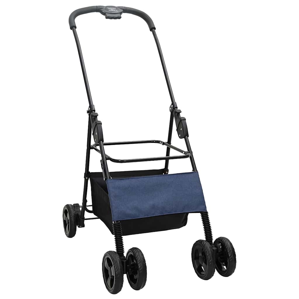 vidaXL Carucior pentru Pisici Pliante albastru 81 x 47 x 99 cm vidaXL Carucior pentru Pisici Pliante albastru 81 x 47 x 99 cm