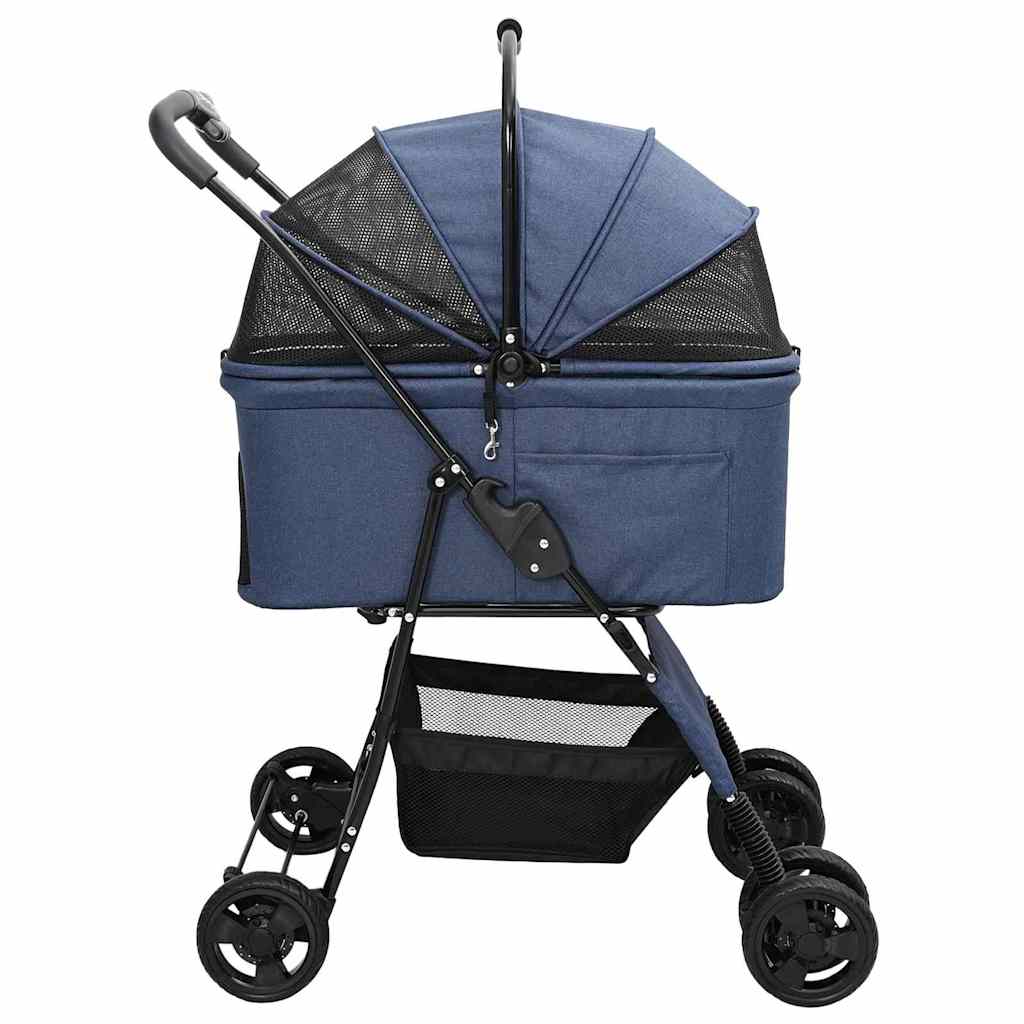 vidaXL Carucior pentru Pisici Pliante albastru 81 x 47 x 99 cm vidaXL Carucior pentru Pisici Pliante albastru 81 x 47 x 99 cm