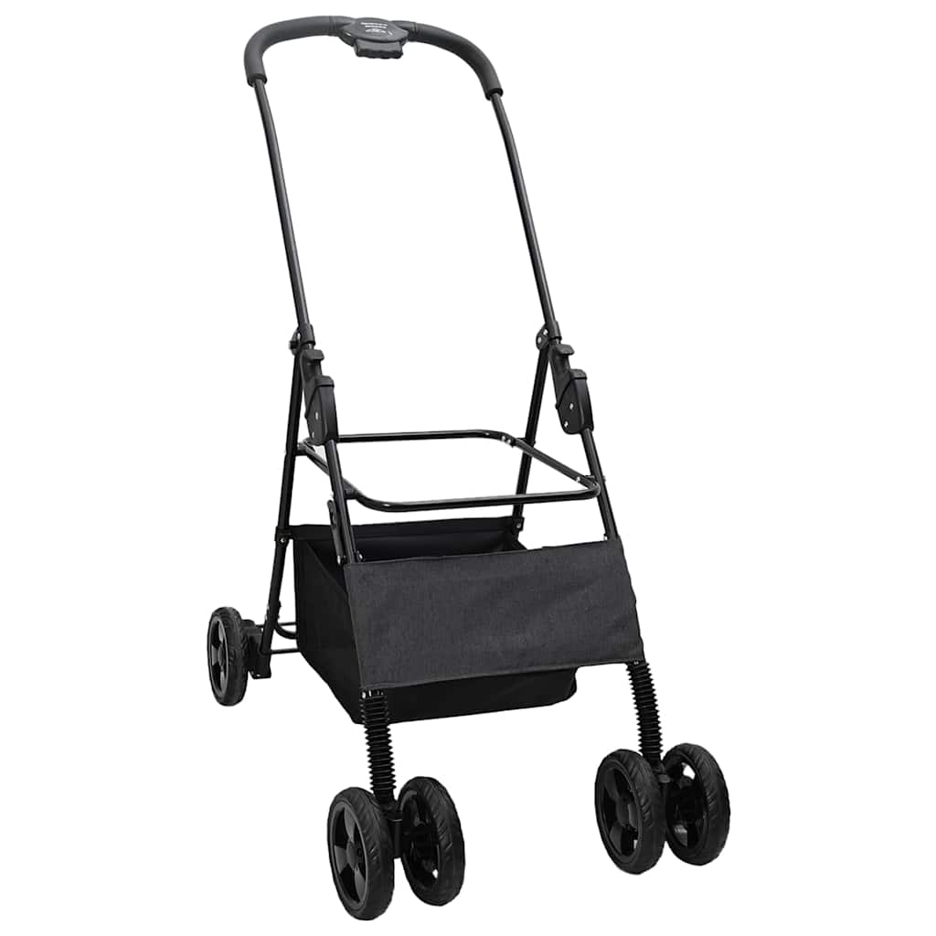 vidaXL Carucior pentru Pisici Pliante Ajustabil Negru 81 x 47 x 99 cm vidaXL Carucior pentru Pisici Pliante Ajustabil Negru 81 x 47 x 99 cm