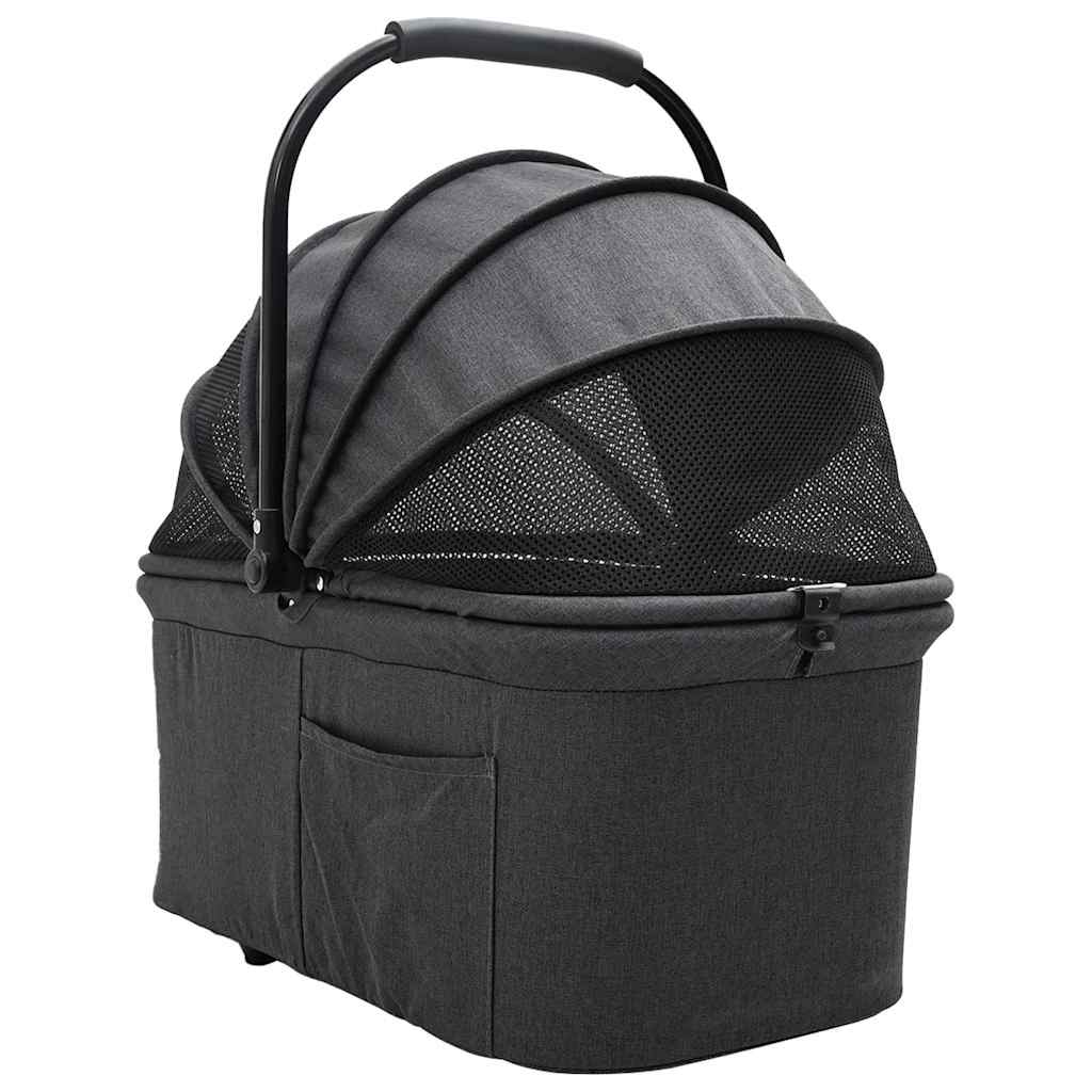 vidaXL Carucior pentru Pisici Pliante Ajustabil Negru 81 x 47 x 99 cm vidaXL Carucior pentru Pisici Pliante Ajustabil Negru 81 x 47 x 99 cm