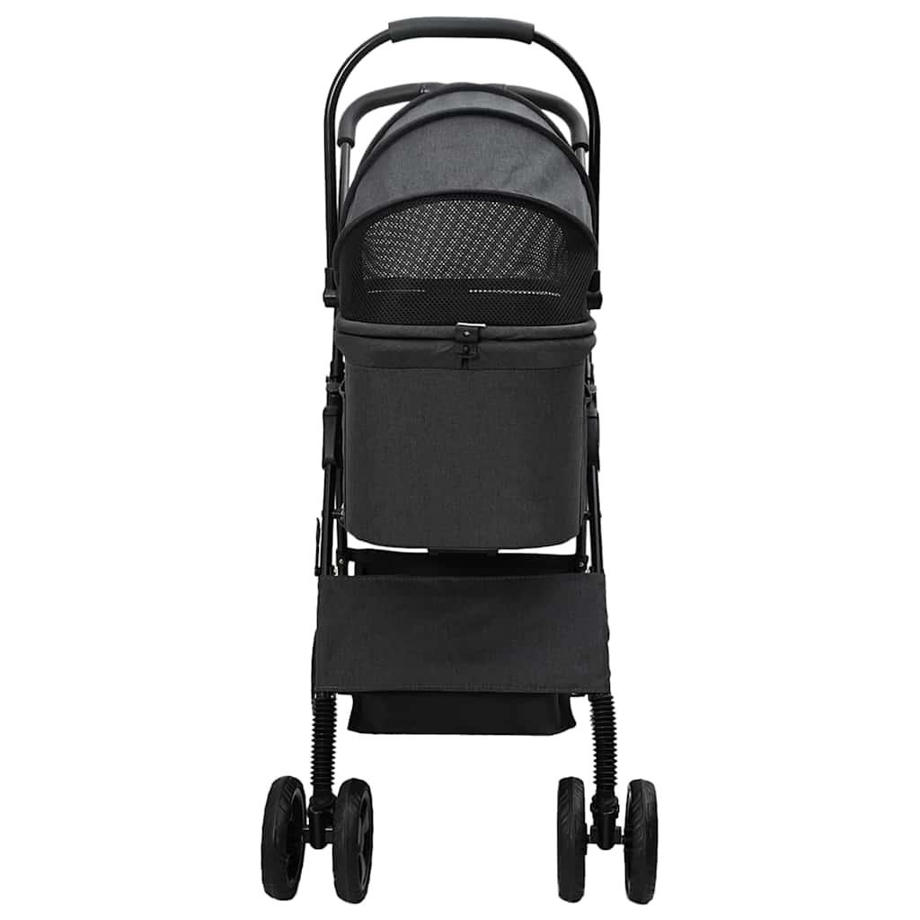vidaXL Carucior pentru Pisici Pliante Ajustabil Negru 81 x 47 x 99 cm vidaXL Carucior pentru Pisici Pliante Ajustabil Negru 81 x 47 x 99 cm