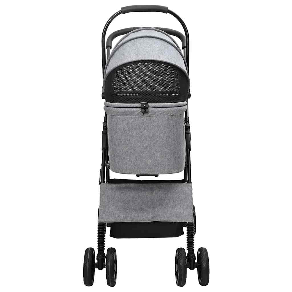 vidaXL Carucior pentru Pisici Pliante Ajustabil Gri 81 x 47 x 99 cm vidaXL Carucior pentru Pisici Pliante Ajustabil Gri 81 x 47 x 99 cm