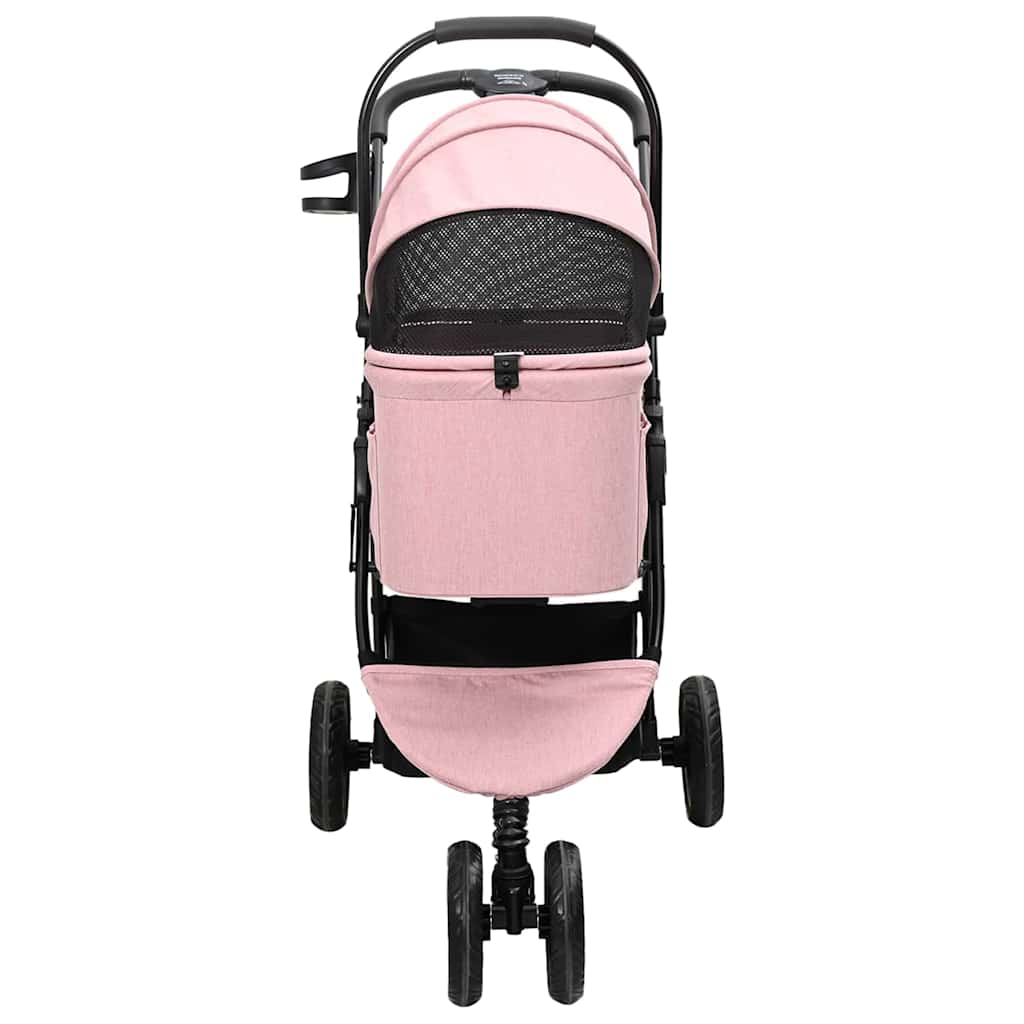 vidaXL Carucior pentru Pisici Pliante Ajustabil Roz 78 x 54 x 101 cm vidaXL Carucior pentru Pisici Pliante Ajustabil Roz 78 x 54 x 101 cm